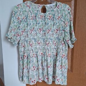 Rose & Olive Multicolor Floral Blouse